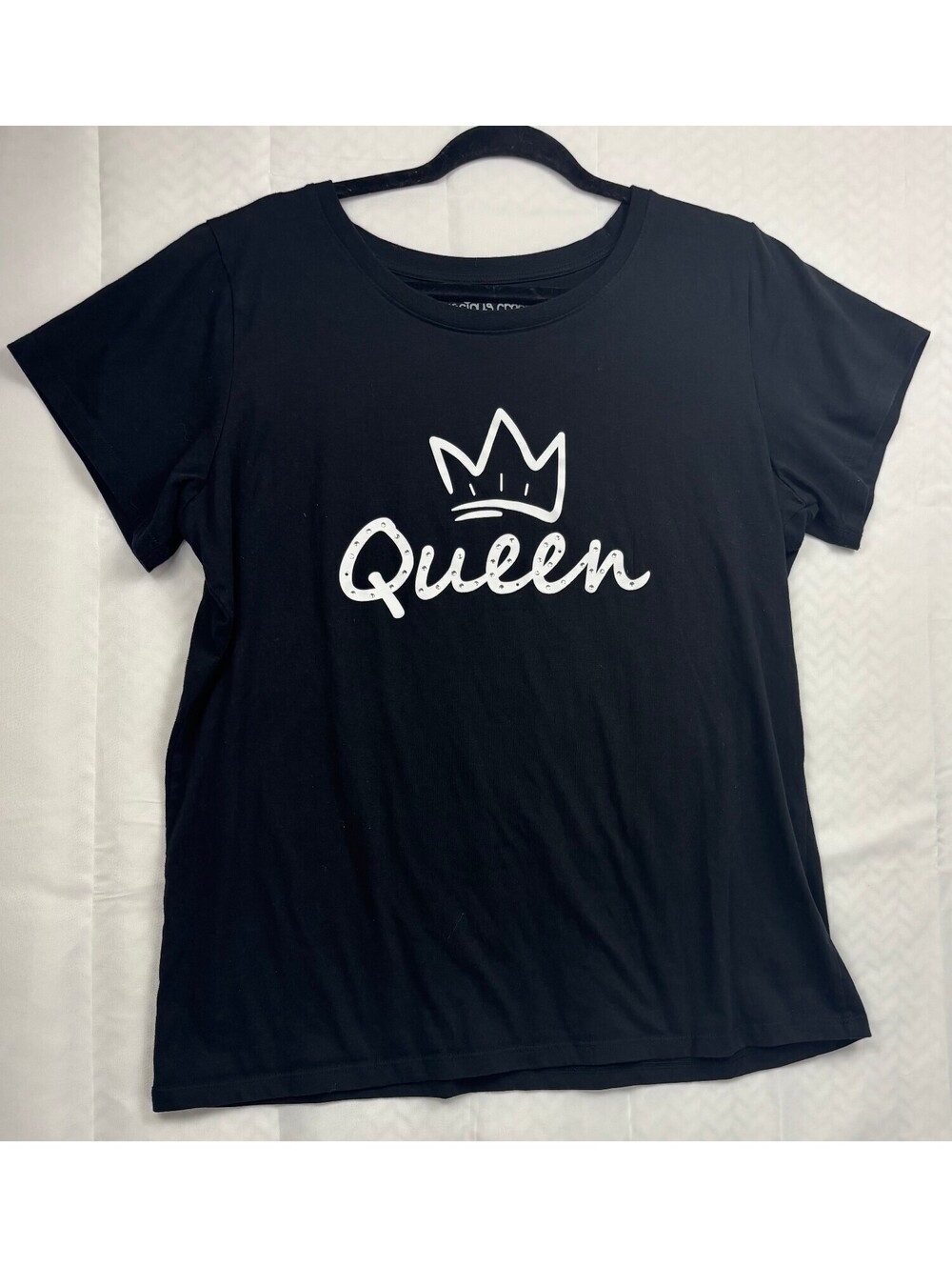 Luscious Cream Black Queen Graphic T-Shirt 2X